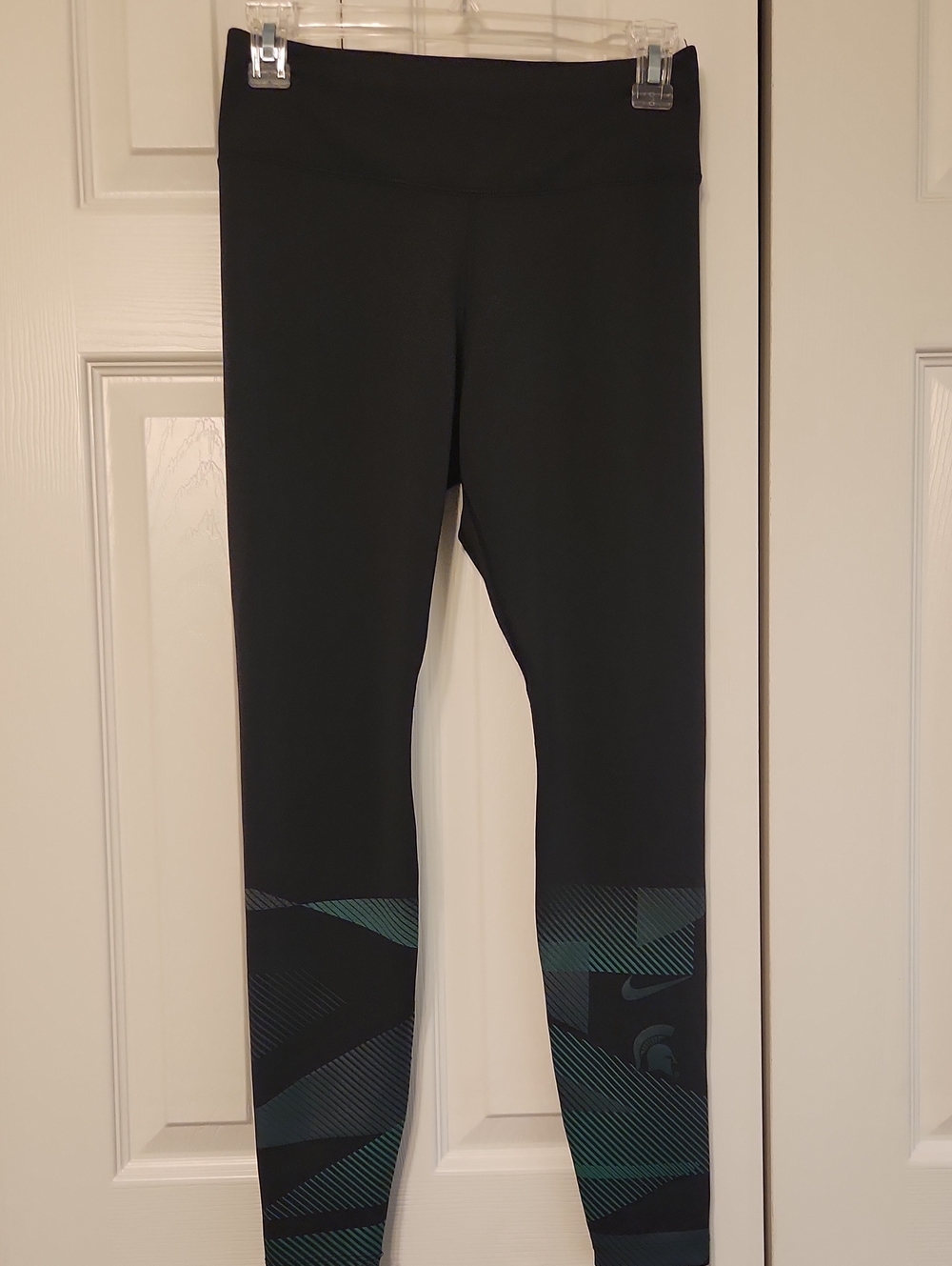 Nike MSU Michigan State Dri-FIT Geometric Performance Leggings Size M